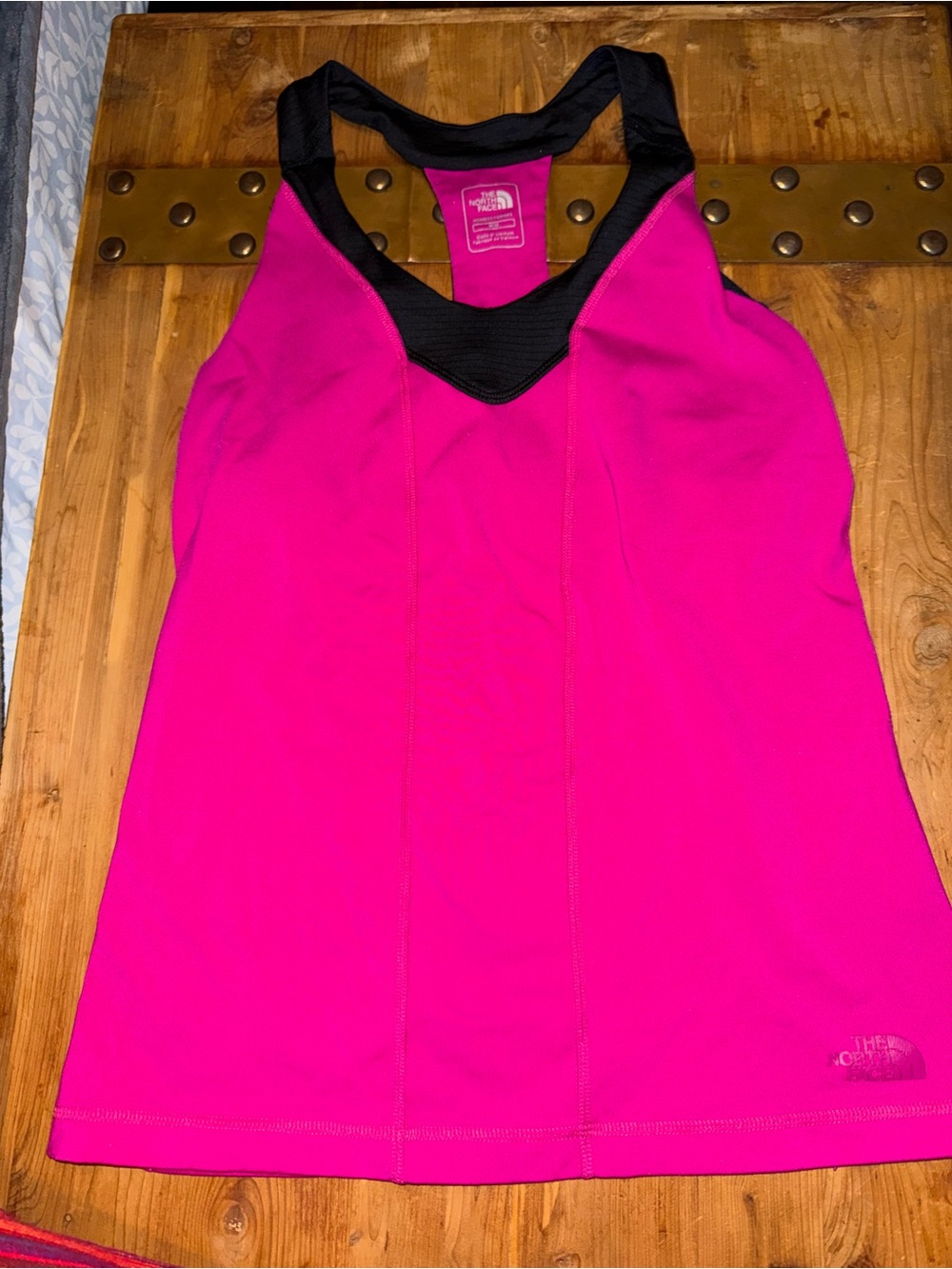 The North Face Hot Pink Racerback Athletic Tank with Black Trim